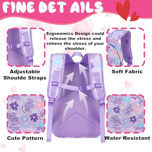 CAMTOP Kids Backpack with Lunch Box for Girls Boys Lightweight Waterproof Preschool Kindergarten Elementary School BookBag