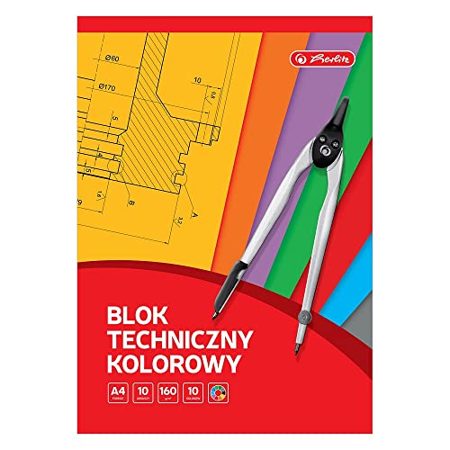 Herlitz A4 Technical Block, 10 Sheets, Colored