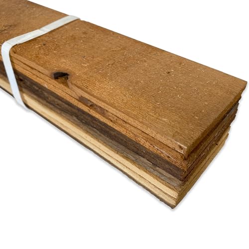Aged Wood Bundle | Arts and Crafts | DIY | House | School Projects | Decoration | Wooden Ornaments | Pack of 10 | 24 inch Long