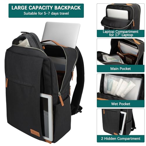 Hp hope Laptop Backpack for Women 17 Inch Travel Backpack for Men with USB Charging Port, Work Backpack Business Backpack Commuter Backpack