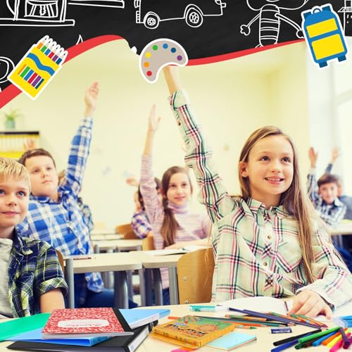 Gilprop 2 Set School Supply Kit 88 Pcs Back to School Supplies for Students School Essential Supplies Bundle Kit Include Pencil Notebook Ruler Glue Scissor Sticky Note Eraser Pencil Sharpener