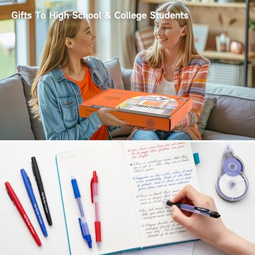 71 Pack School Supplies Kit, Shuttle Art Back to School Supplies for Teachers, Middle High Schools, College School Supplies with Highlighters, Pencils, Gel Pens, Dry Erase Markers, Felt Tip Pens, Glue