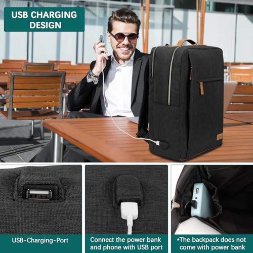 Hp hope Laptop Backpack for Women 17 Inch Travel Backpack for Men with USB Charging Port, Work Backpack Business Backpack Commuter Backpack