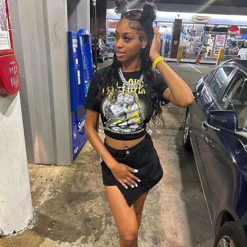 DopeSkill Graphic Tee Black Yellow Thunder AJ4 Streetwear Hip Hop Men's T-Shirt Sneaker Colour Matching Shirts Real Lover (Black - XL)