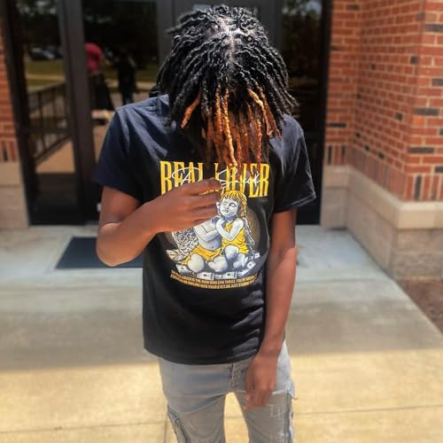 DopeSkill Graphic Tee Black Yellow Thunder AJ4 Streetwear Hip Hop Men's T-Shirt Sneaker Colour Matching Shirts Real Lover (Black - XL)