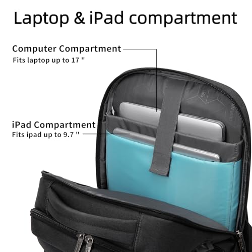 DUSLANG 17 Inch Laptop Backpack for Travel Water Resistant College Bookbag for Women Laptop Bag with USB Charging Port,Beige A