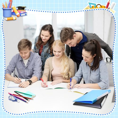 Gilprop 2 Sets Back to School Supplies Kit School Essentials Include Pencils Ballpoint Pens Notebooks Folders Sharpener Erasers Scissors Stapler Calculator Markers Highlighter for Middle High School