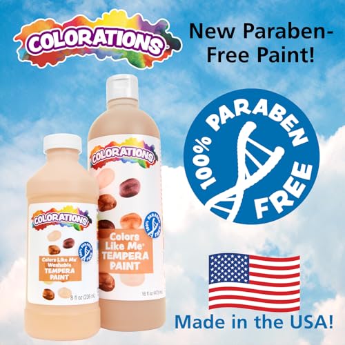 Colorations Colors Like Me Washable Tempera Paint, 8 oz. - set of 8
