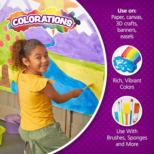 Colorations Colors Like Me Washable Tempera Paint, 8 oz. - set of 8