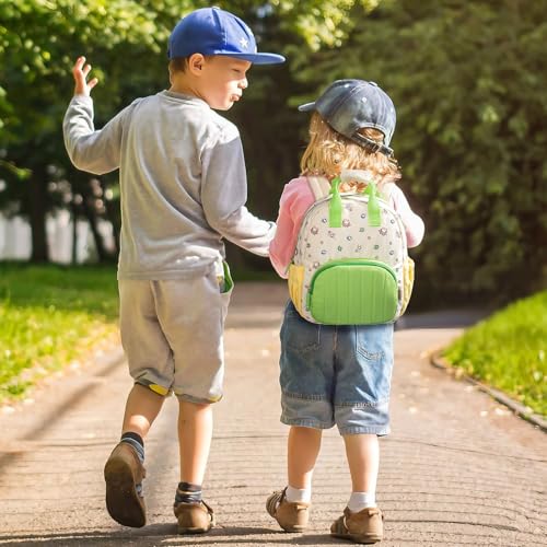 GAGAKU Toddler Backpack for Boys Girls - Kids Backpack Mini Backpack 2-6 years old Cartoon Breathable Comfortable Preschool Backpack for School Travel - Green Airship