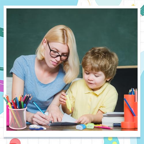 Gilprop 2 Sets Back to School Supplies Kit School Essentials Include Pencils Ballpoint Pens Notebooks Folders Sharpener Erasers Scissors Stapler Calculator Markers Highlighter for Middle High School