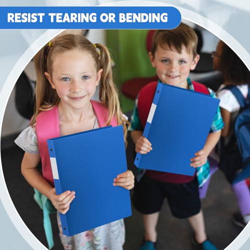 Henoyso 36 Pcs 0.5 Inch 3 Ring Plastic Binder Flexible 3 Ring Binders Hold up to 8.5" 11" Paper Loose Leaf Hardcover Binder for School Office Home Back to School Supply (Blue)