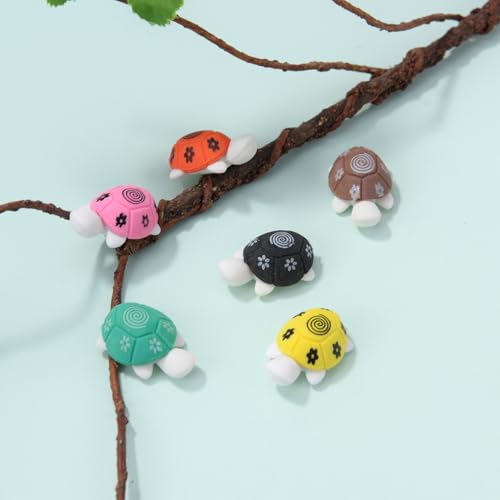 KUNFOWL 48 Pack Mini Turtle Erasers for Kids, 3D Puzzle Erasers for Boys and Girls, Fun Erasers for School Supplies Prize Gifts Party Favors (Turtle)