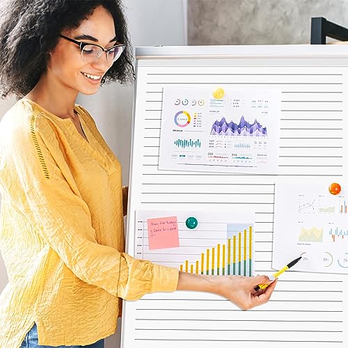 Ctosree 12 Pcs Flip Chart Paper 23 x 32 Inch Lined Easel Pad Large Easel Paper for Teacher Walls Whiteboards Office Classroom Supplies, 50 Sheets Per Pad, White and Gray