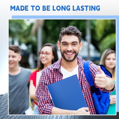 Henoyso 36 Pcs 0.5 Inch 3 Ring Plastic Binder Flexible 3 Ring Binders Hold up to 8.5" 11" Paper Loose Leaf Hardcover Binder for School Office Home Back to School Supply (Blue)