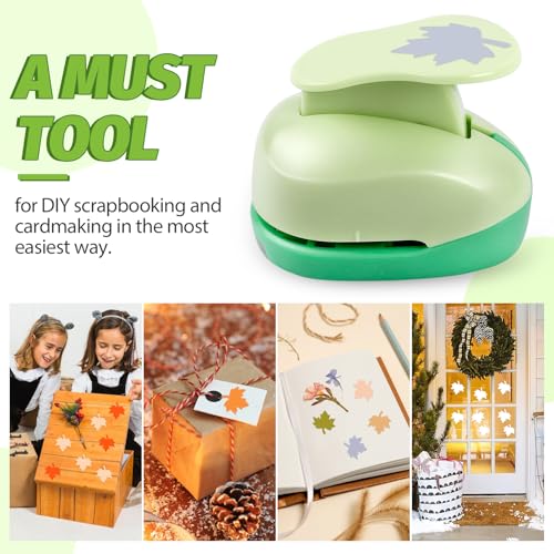 UCEC Maple Leaf Punch Cutter 1inch, Paper Punches, Craft Lever Punch Handmade, Leaves Shape for Paper Crafting, Scrapbooking, Cards Decoration, DIY Arts