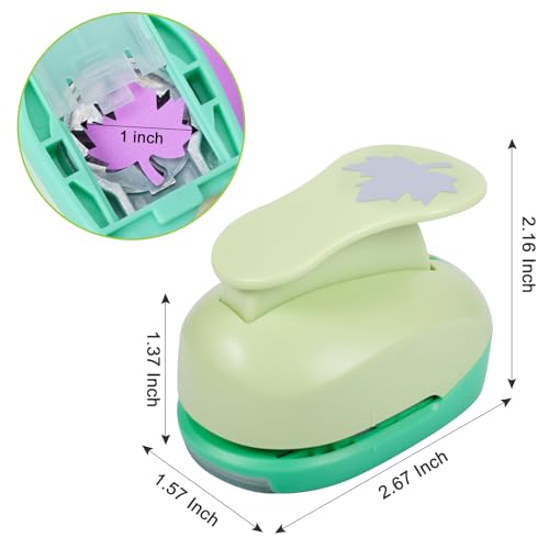UCEC Maple Leaf Punch Cutter 1inch, Paper Punches, Craft Lever Punch Handmade, Leaves Shape for Paper Crafting, Scrapbooking, Cards Decoration, DIY Arts