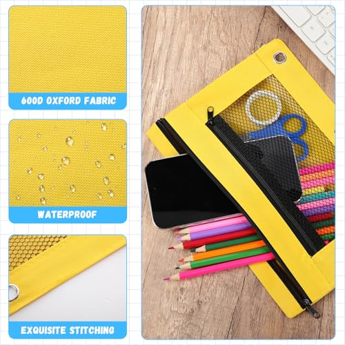 Kolldenn 96 Pieces Back to School Supply Kit Kids Scissors Bulk Binder Pencil Pouches Blunt Tip Student Scissors Pen Case With 3 Holes for Classroom Office Home Child School Operation Supplies