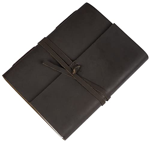 CAVALO – Be Unique Handmade Vintage Leather Diary - with Plain Paper for Men and Women, Raksha Bandhan Gift as Art Sketchbook, Travel Diary and Notebooks to Write, Best Rakhi Gift - 6 x 8 Inches -