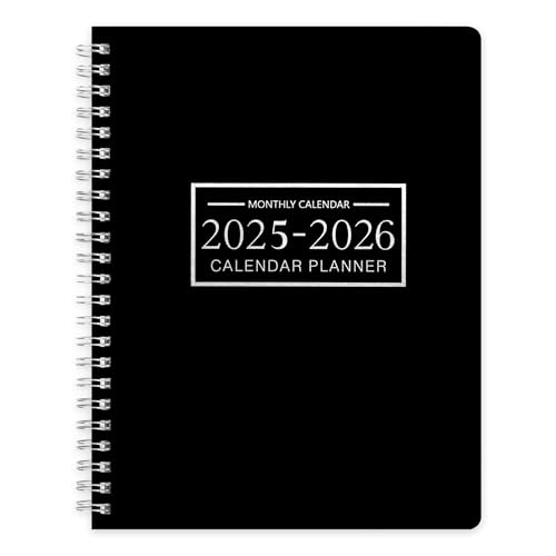 Monthly Planner 2025-2026, 2025 Calendar 24 Months Planner, January 2025 - December 2026, 8.5" x 11", Academic Planner Hard PVC Cover with Spiral Bound, Perfect for School & Office for Women & Men