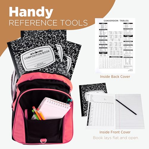 4E's Novelty Wide Ruled Composition Notebooks [4 Pack] Hard Cover 100 Sheets 9.75" x 7.5" - Black Marble Bulk Compositon Book Wide Ruling, Back to School Supplies For Students Boys Girls & College