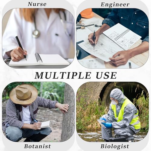 Sayglossy Waterproof Side Spiral Notebook 5 x 7 Inch 150 Sheets All Weather Notepad Hardcover Notebook Spiral Weatherproof Notepad College Dot Paper for Aesthetic School Outdoor Recording (3 Pcs)