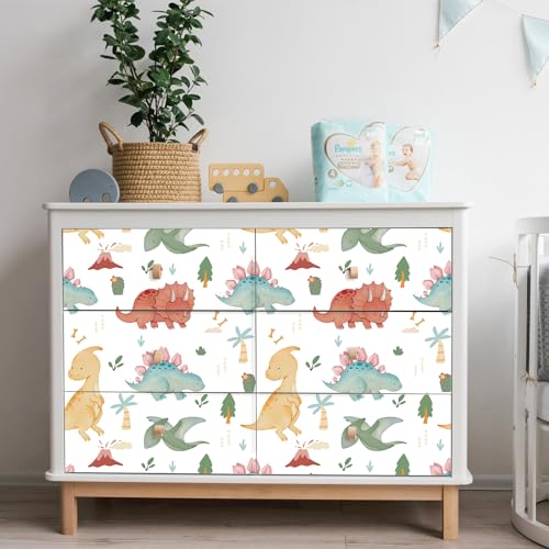 HLNIUC Dinosaur Wallpaper(18”X118”) Dino Kid Contact Paper Dinosaur Themed Peel and Stick Wall Paper Ancient Time Animal Self Stick Room Paper Dino Adhesive Removable Art Paper for Boys Kids Room