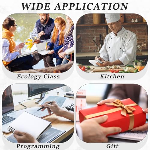 Sayglossy Waterproof Side Spiral Notebook 5 x 7 Inch 150 Sheets All Weather Notepad Hardcover Notebook Spiral Weatherproof Notepad College Dot Paper for Aesthetic School Outdoor Recording (3 Pcs)