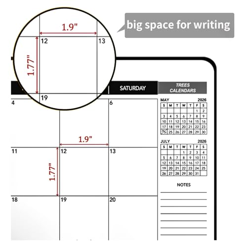 Monthly Planner 2025-2026, 2025 Calendar 24 Months Planner, January 2025 - December 2026, 8.5" x 11", Academic Planner Hard PVC Cover with Spiral Bound, Perfect for School & Office for Women & Men
