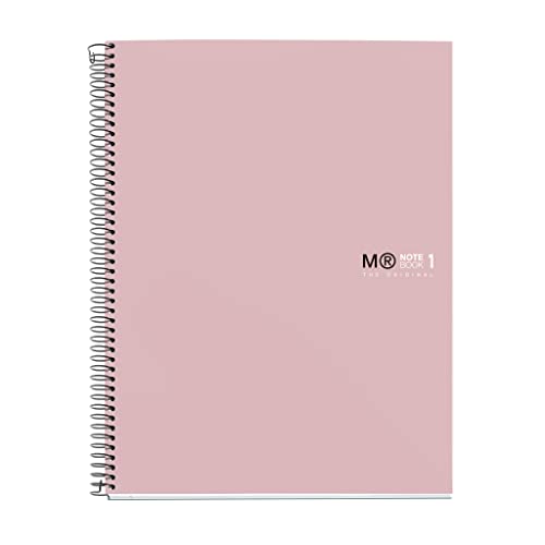 Miquelrius - Notebook A4 The Original Colors, 80 Sheets of 90 g/m² and 1 Colour Strip, Horizontal Ruled 7 mm, 4 Drills, Hardcover Laminated Cardboard, Sand Colour