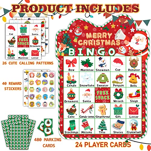 39-Piece Christmas Bingo Game for Family Fun