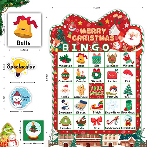 39-Piece Christmas Bingo Game for Family Fun