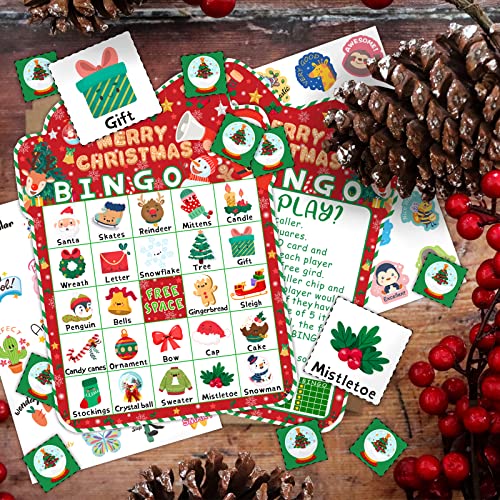 39-Piece Christmas Bingo Game for Family Fun