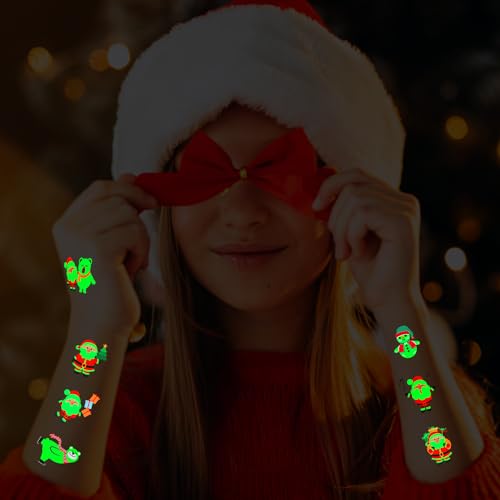 Luminous Christmas Glow-in-the-Dark Tattoos for Kids