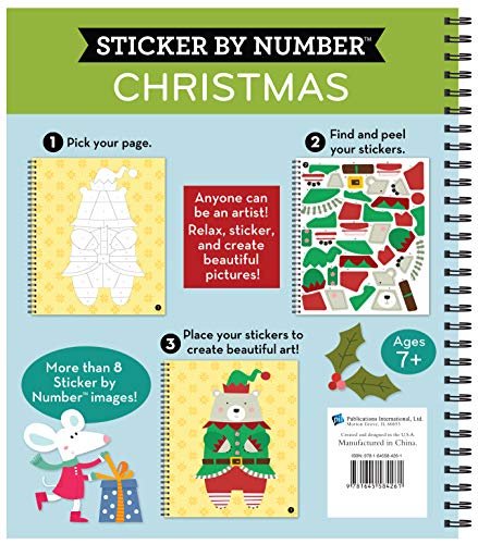 Christmas Sticker by Number Brain Game