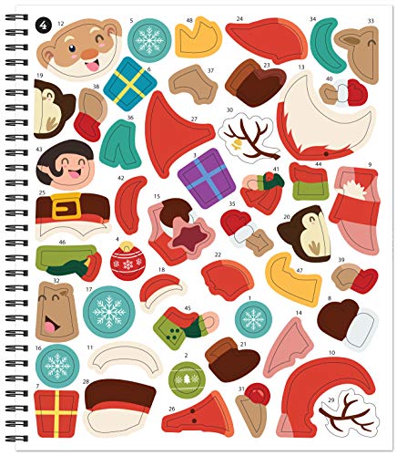 Christmas Sticker by Number Brain Game