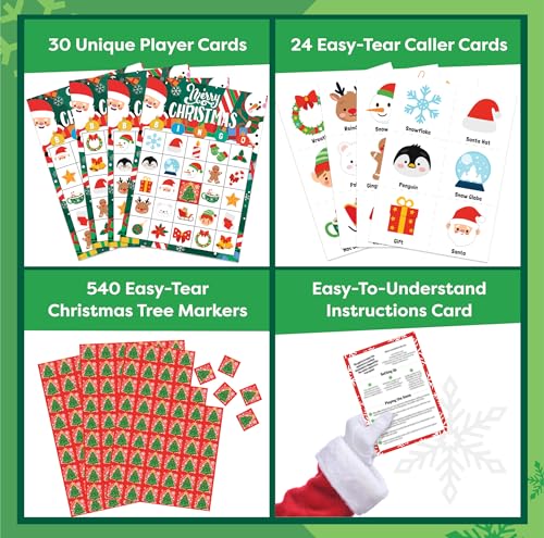 Joyous Christmas Bingo Game for Families and Groups