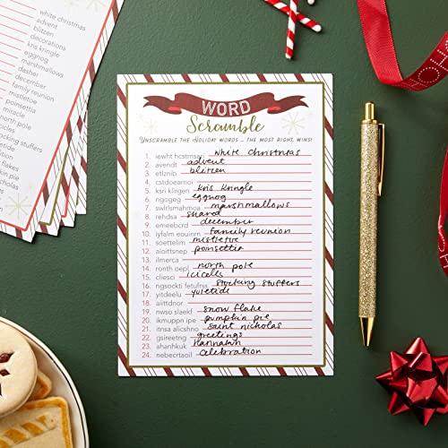 Christmas Word Scramble Game - 50 Sheets Fun