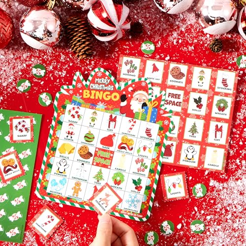 30 Christmas Bingo Cards for Family Fun
