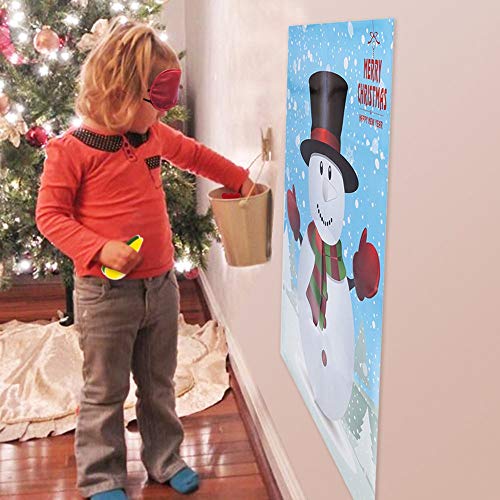 Christmas Party Pin the Nose on Snowman Game