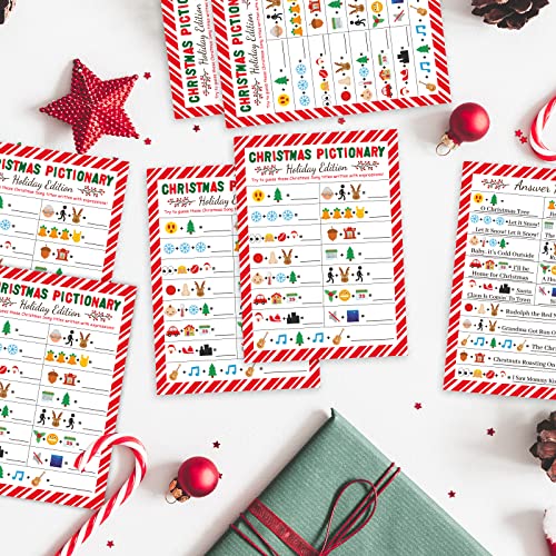 chiazllta Christmas Party Games, Song Guessing Sing Me a Picture Xmas Themed Party Holiday Activity for Adults Groups Coworkers, 30 Players
