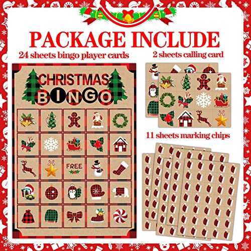 Joy Bang Christmas Crafts for Kids, Christmas Bingo Cards Games, Winter Holiday Activities for Family Large Group Classroom, Xmas Party Supplies Favors Gifts for Children