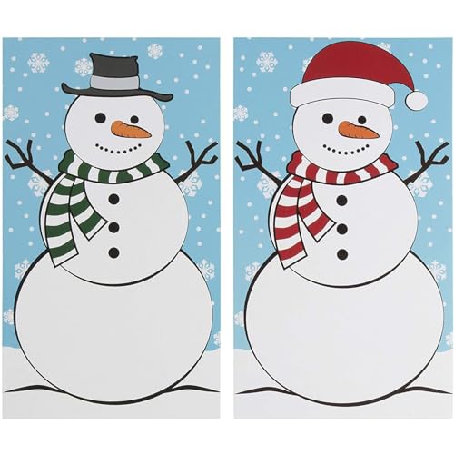 Juvale 16 Player Build A Snowman Family Christmas Games, Holiday Party Supplies, Team Activity Kit for Adults