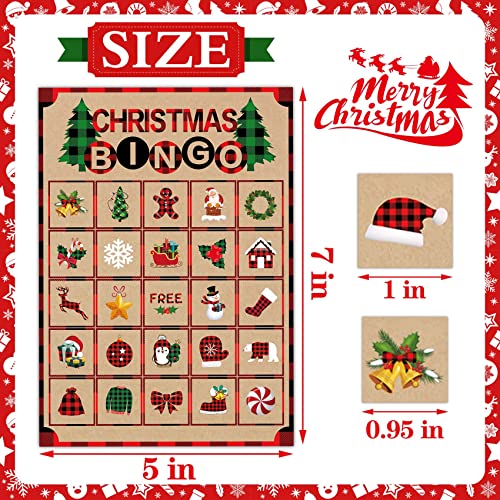 Joy Bang Christmas Crafts for Kids, Christmas Bingo Cards Games, Winter Holiday Activities for Family Large Group Classroom, Xmas Party Supplies Favors Gifts for Children