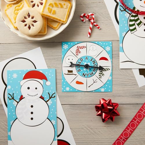 Juvale 16 Player Build A Snowman Family Christmas Games, Holiday Party Supplies, Team Activity Kit for Adults