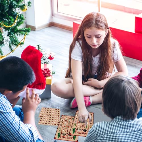 Joy Bang Christmas Crafts for Kids, Christmas Bingo Cards Games, Winter Holiday Activities for Family Large Group Classroom, Xmas Party Supplies Favors Gifts for Children