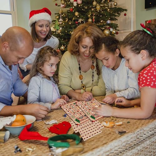Joy Bang Christmas Crafts for Kids, Christmas Bingo Cards Games, Winter Holiday Activities for Family Large Group Classroom, Xmas Party Supplies Favors Gifts for Children