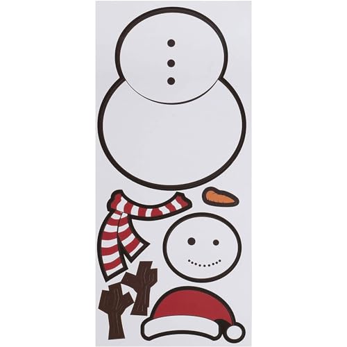 Juvale 16 Player Build A Snowman Family Christmas Games, Holiday Party Supplies, Team Activity Kit for Adults