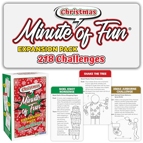 Minute of Fun, Christmas Edition - 218 New Minute to Win It Challenges, Transform Christmas Decorations Items Into Games for Kids and Families is in Your Home!