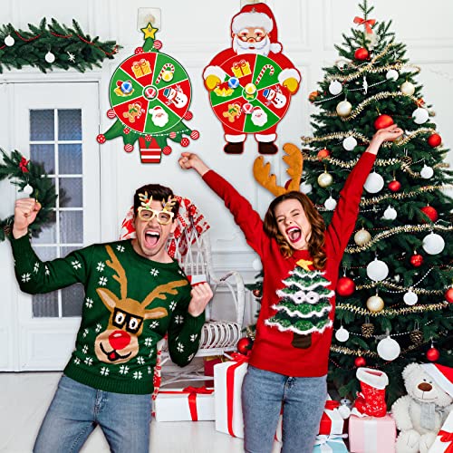 Christmas Games for Kids Xmas Trees and Santa Claus Dart Board with Sticky Balls Christmas Party Toys Indoor/Outdoor Sport Fun Party Games 2 Dart Board / 6 Balls/2 Hooks